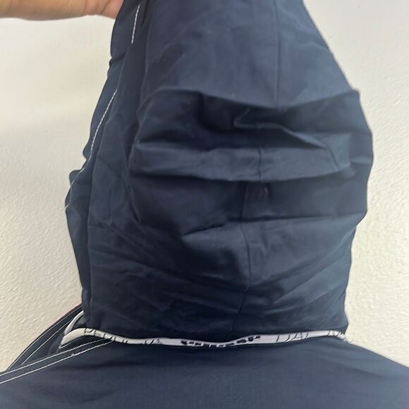 Vintage 90s Ellesse Perugia Italia Men's Navy Blue & Red Windbreaker Size S - Picture 10 of 11